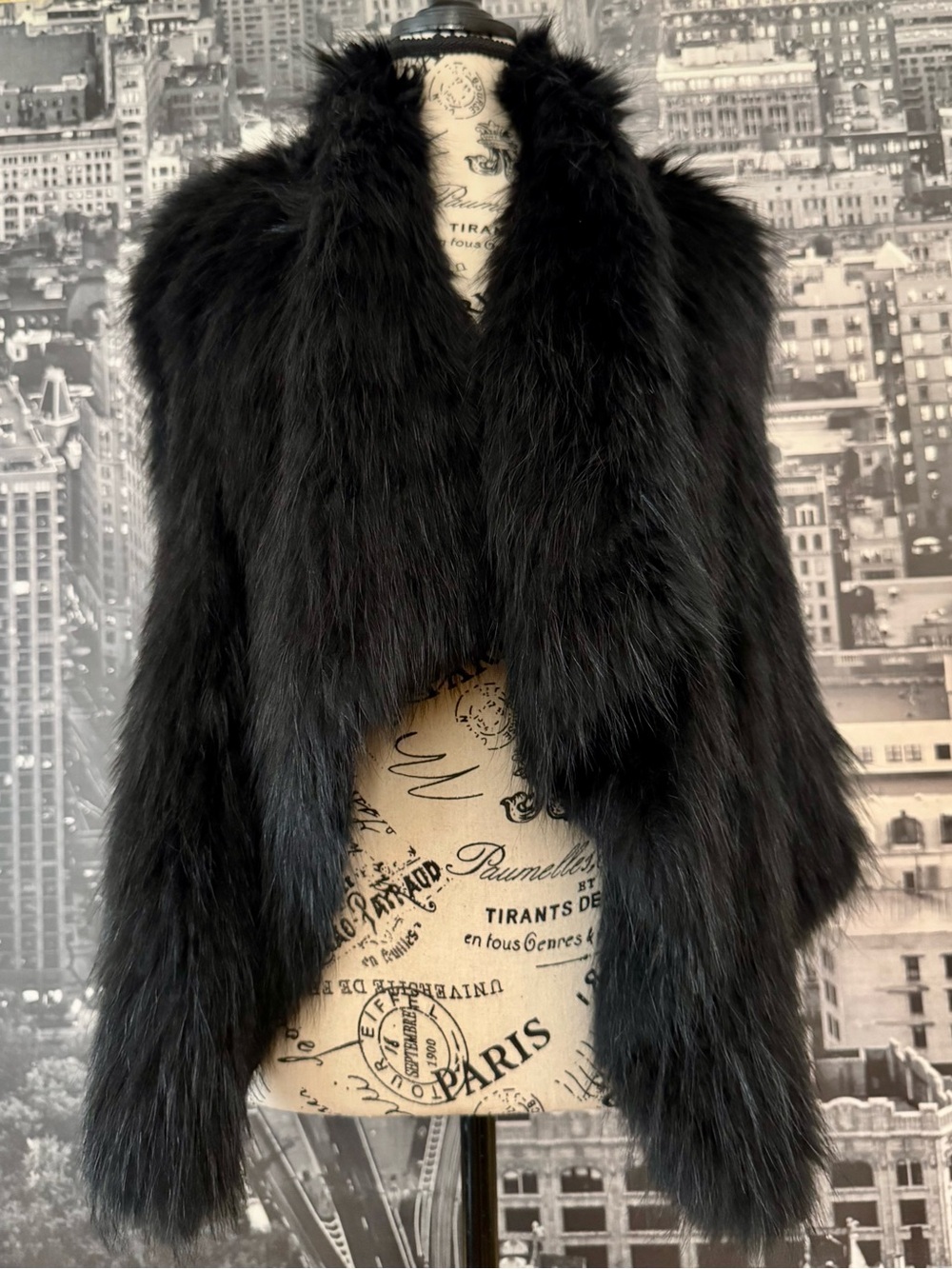 Vince Black Draped Statement Vest